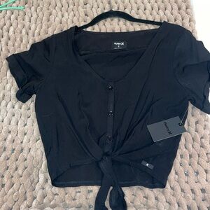 Hurley crop tie top